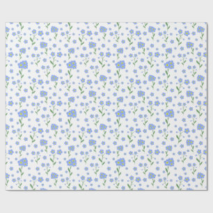 Forget-me-not, flower seamless pattern wrapping paper