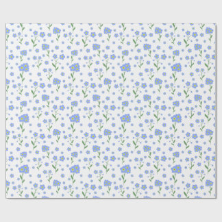 Forget-me-not, flower seamless pattern wrapping paper