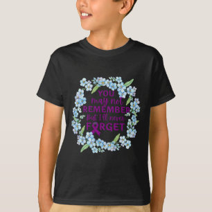 Forget-me-not Flower Wreath Heimer’s Awareness T-Shirt
