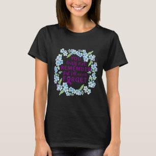 Forget-me-not Flower Wreath Heimer’s Awareness T-Shirt