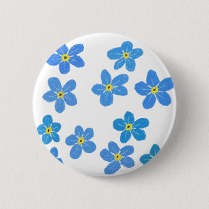 Forget-me-not Flowers Badge 2 Inch Round Button