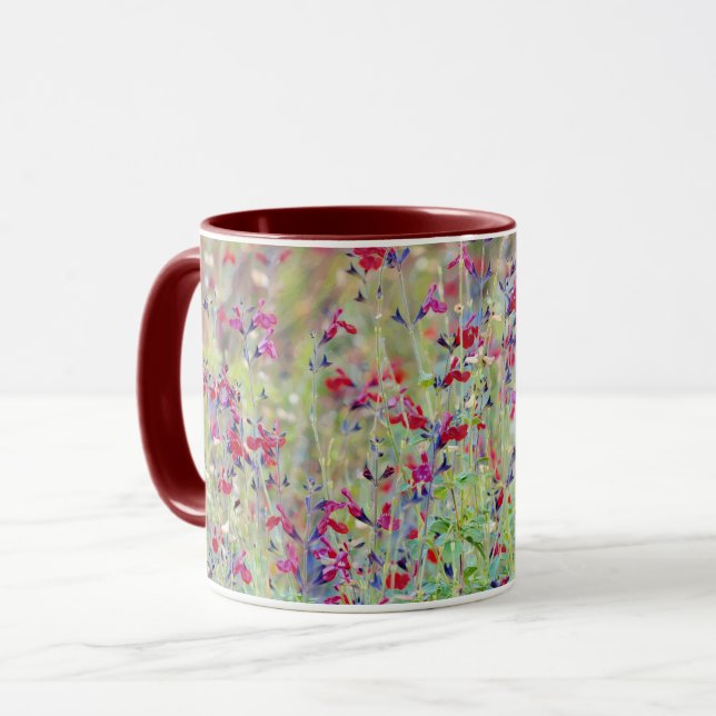 Forget Me Not Flowers Floral Art Mug Cup (Front Left)