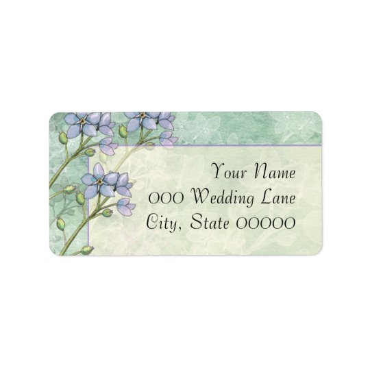 Forget-Me-Not Flowers Purple Green Wedding