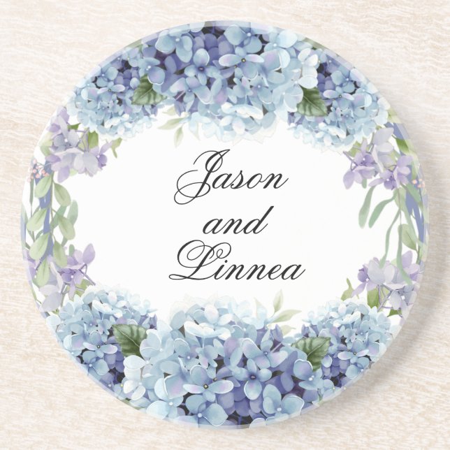 Forget-Me-Not Flowers Watercolor Elegant  Coaster (Front)