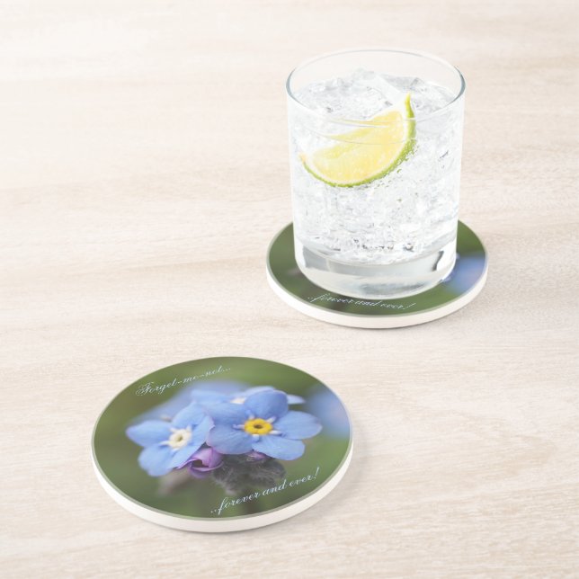 Forget-me-not forever and ever! coaster (Side)