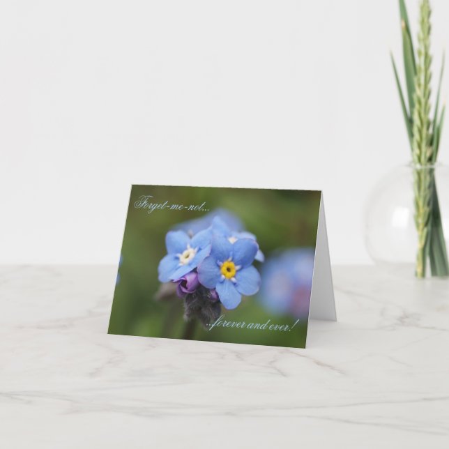 "Forget-me-not...forever and ever"  Note Card (Front)