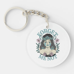 Forget Me Not Keychain
