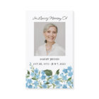 Forget me not Memorial Photo Funeral Prayer Card