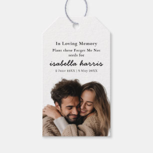 Forget-Me-Not Memorial Seed Design Gift Tags