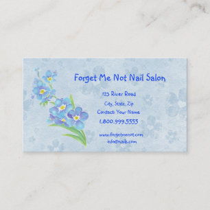 Forget Me Not Nail Salon Business Card