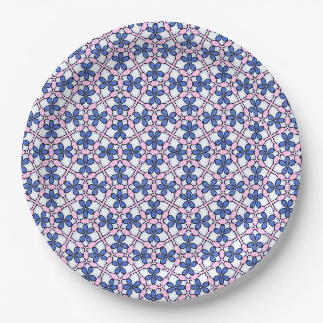 Forget Me Not Paper Plate (Front)