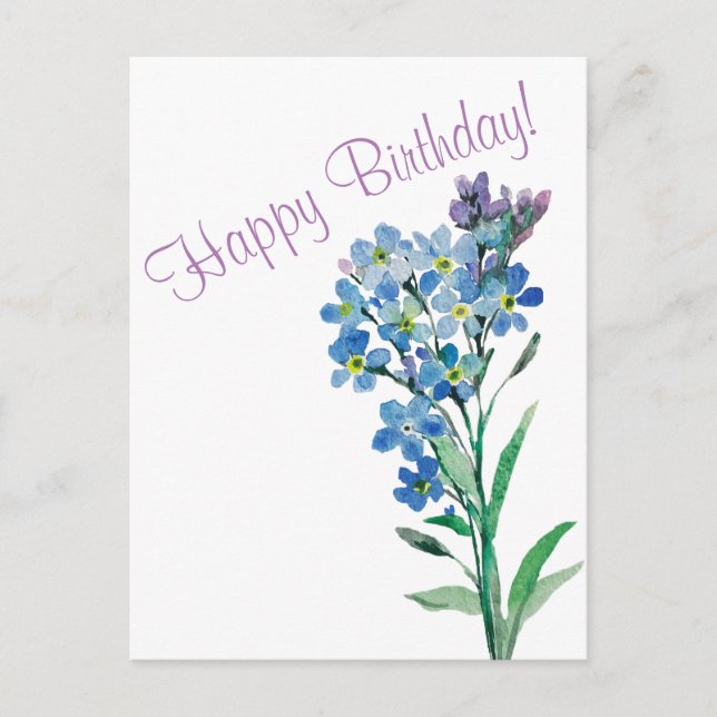 Forget me not  postcard (Front)