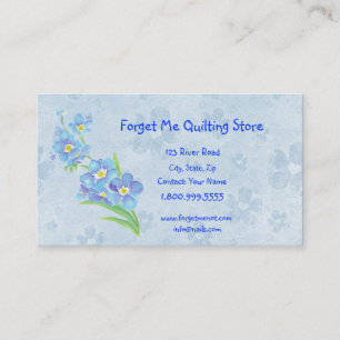Forget Me Not Quilting  Store Business Card