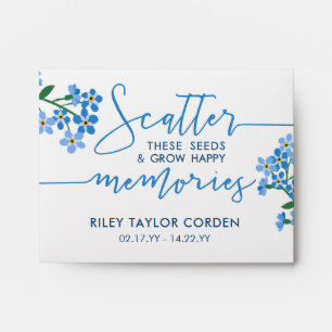 Forget Me Not Scatter Seeds Grow Memories Funeral Envelope