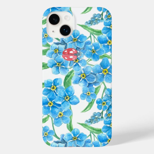 Forget me not seamless floral pattern Case-Mate iPhone case (Back)