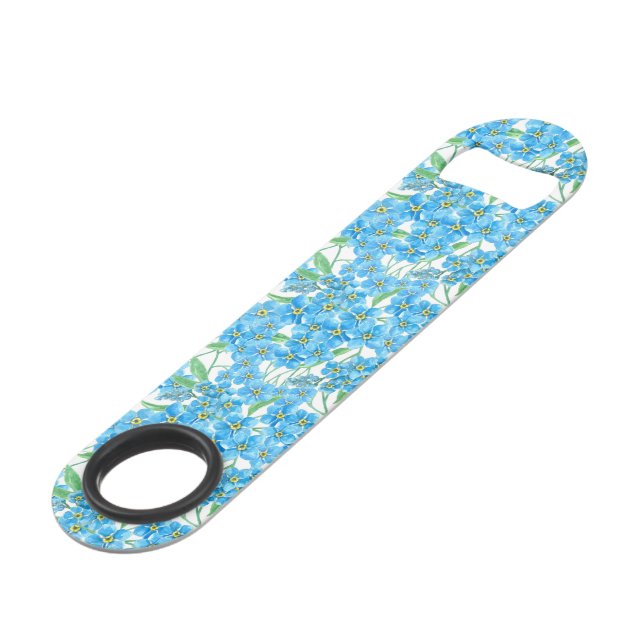 Forget me not seamless pattern bar key (Front Angled)