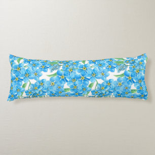 Forget me not seamless pattern body pillow