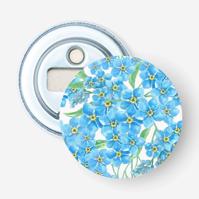 Forget me not seamless pattern bottle opener (Front)