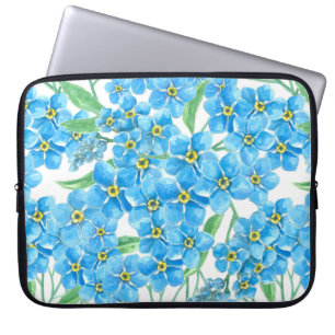 Forget me not seamless pattern laptop sleeve