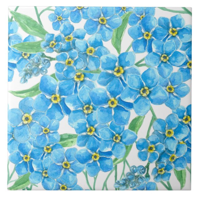 Forget me not seamless pattern tile (Front)