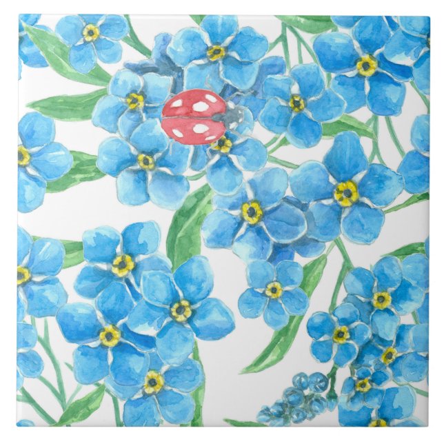 Forget me not seamless pattern tile (Front)