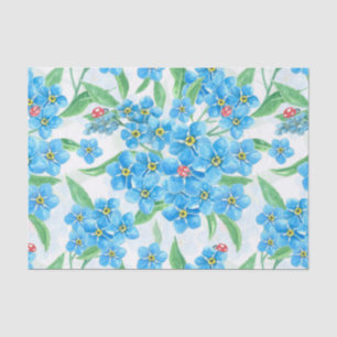 Forget me not seamless pattern tissue paper