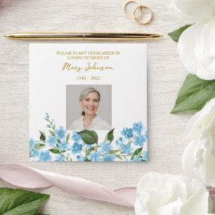Forget me not Seed Packet  Funeral Envelope