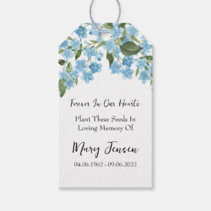 Forget me not Seed Packet Funeral Gift Tags