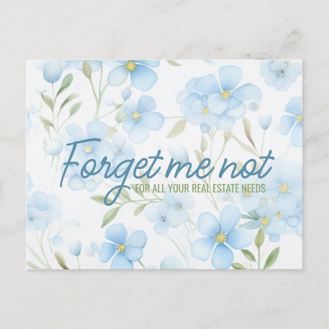 Forget Me Not Spring Marketing Postcard (Front)