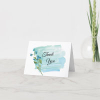 Forget Me Not Thank You Card