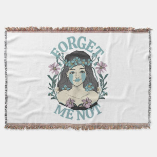 Forget Me Not Throw Blanket