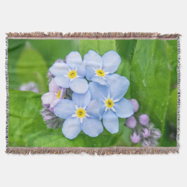 Forget-me-not Throw Blanket (Front)