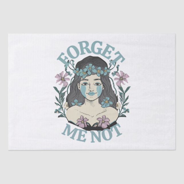 Forget Me Not Tissue Paper (Front)