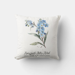 Forget Me Not - True Love And Faithfulness Throw Pillow
