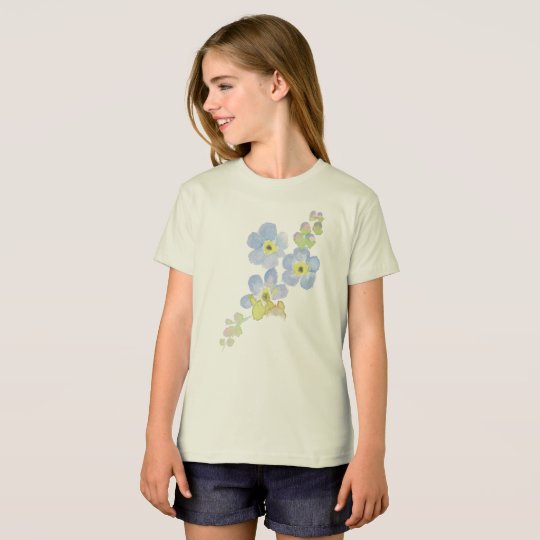 Forget Me Not Water Colour Painting T-Shirt