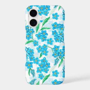 Forget me not watercolor flowers