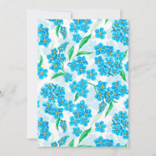 Forget me not watercolor flowers
