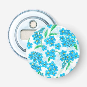 Forget me not watercolor flowers bottle opener