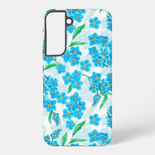 Forget me not watercolor flowers samsung galaxy case