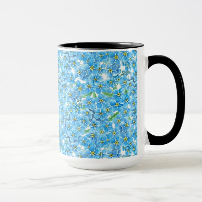 Forget me not watercolor mug (Right)