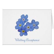 Forget-me-not Wedding Acceptance Card