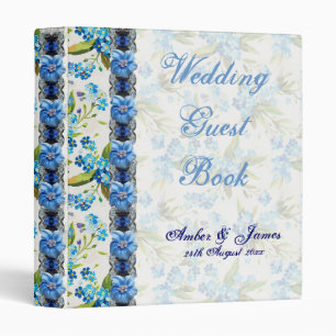 Forget Me Not Wedding Guest Book Binder