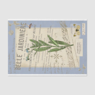 Forget-me-not with Honeybee Framed for Decoupage Tissue Paper