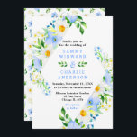 Forget Me Nots and Daisies Wedding Invitation<br><div class="desc">This fun and whimsical wedding invitation features watercolor blue forget me nots,  daisies and foliage. The text combines handwritten script and serif fonts for a stylish and modern look. This is perfect for a spring or summer rustic wedding.</div>