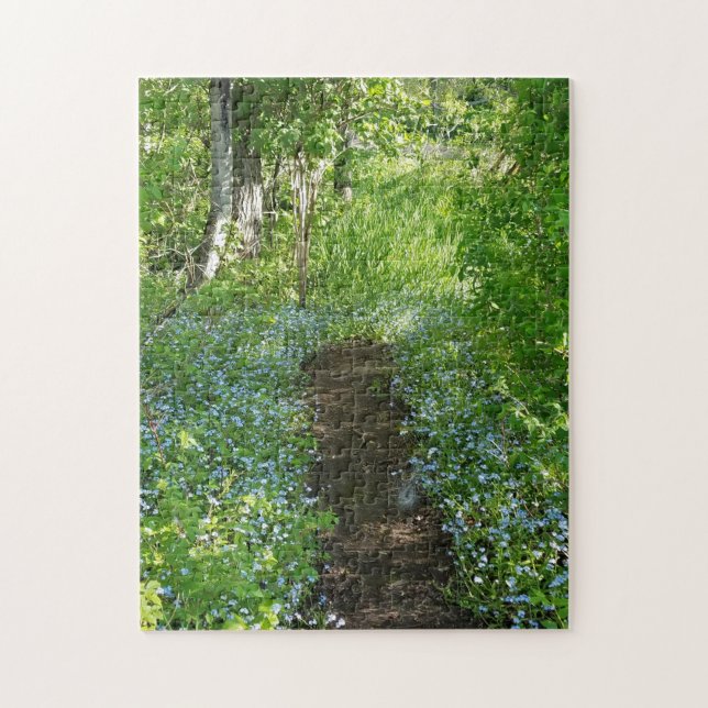 Forget Me Nots Pathway Jigsaw Puzzle (Vertical)