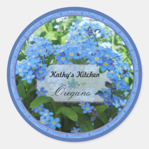 Forget me nots spice jar labels 3