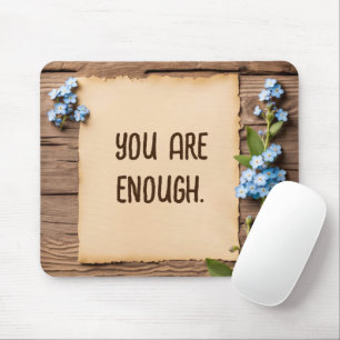 Forget-Me-Nots With Quote Mouse Pad