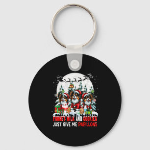 Forget Milk And Cookies Just Give Me Pallons Xmas  Keychain