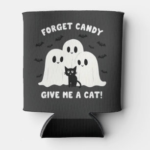 Forget The Candy Give Me A Cat Spooky Halloween Can Cooler