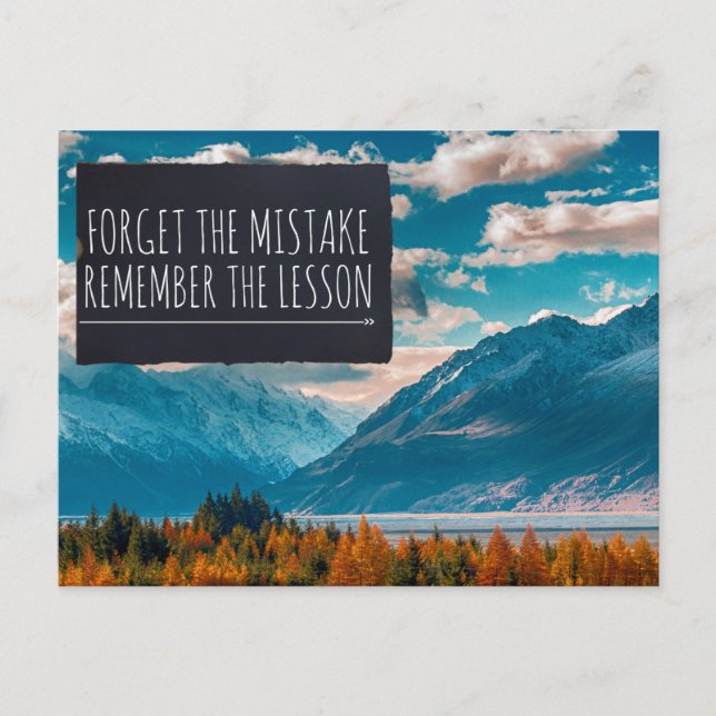 Forget the Mistakes for Your Bootcamp Soldier Postcard (Front)